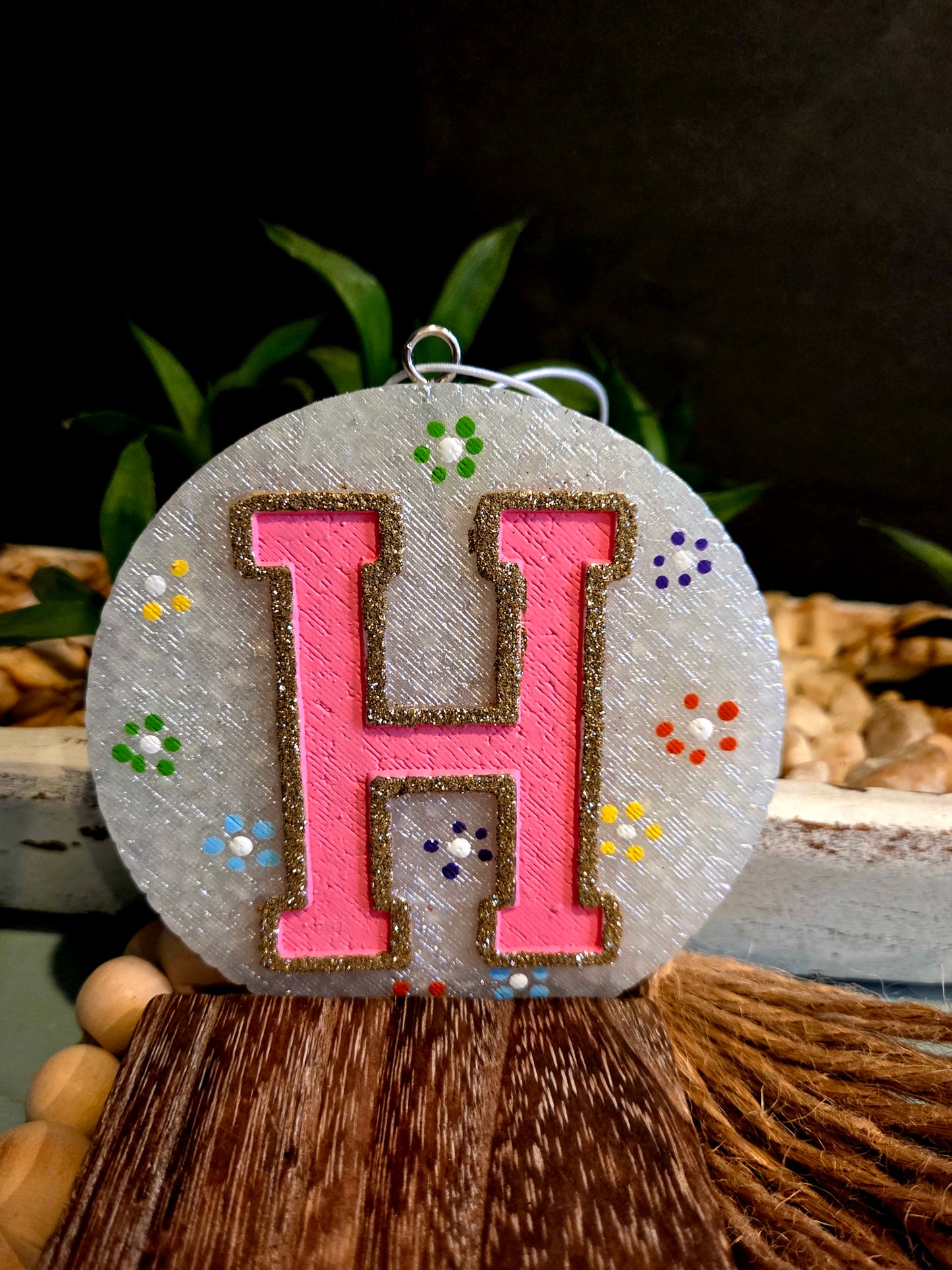 A monogram initial freshie A-Z