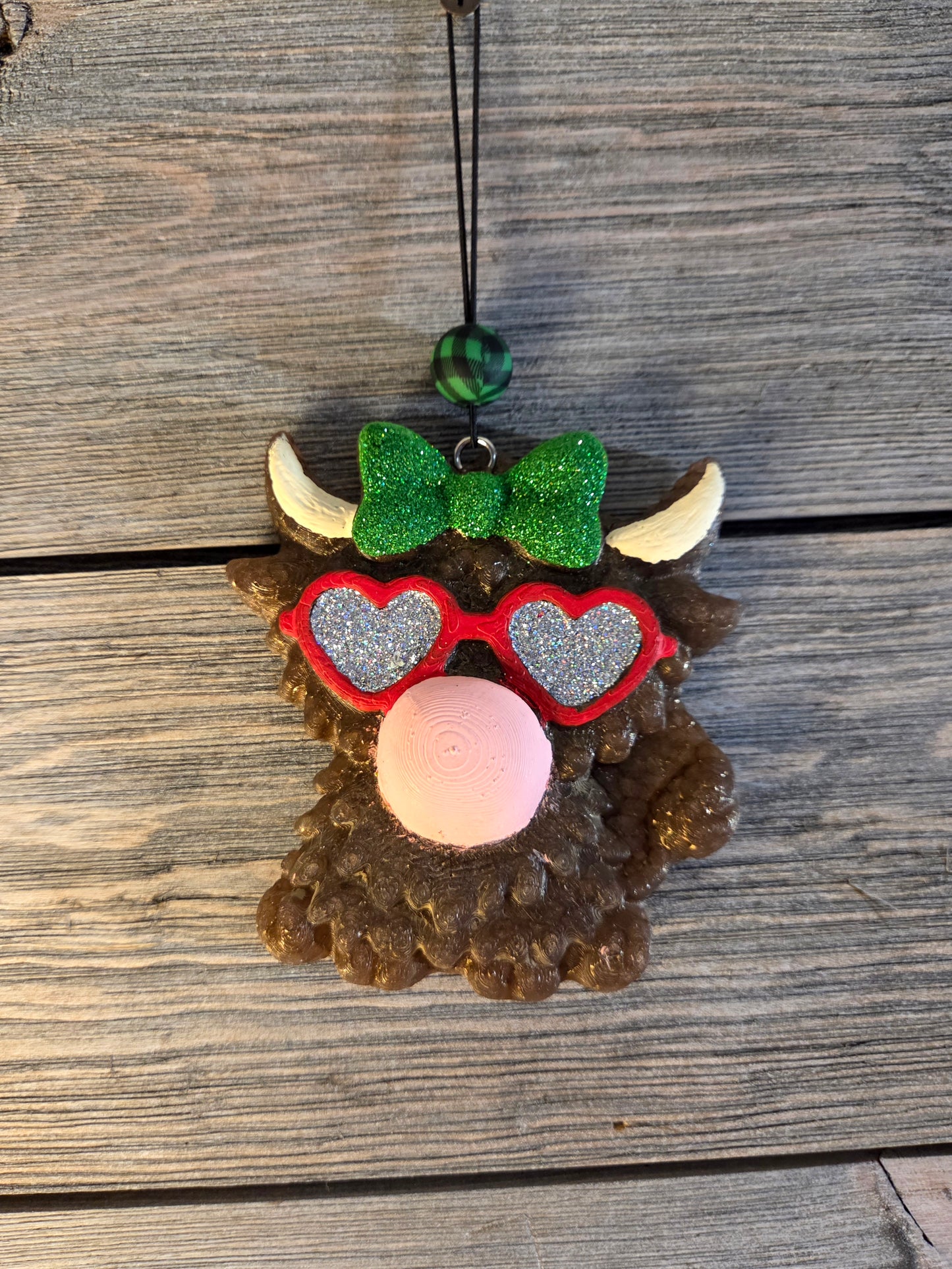 Bubble blowing Highland cow 3D