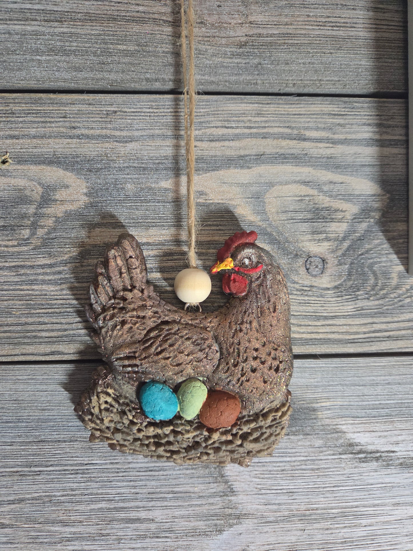 Chicken with nest eggs