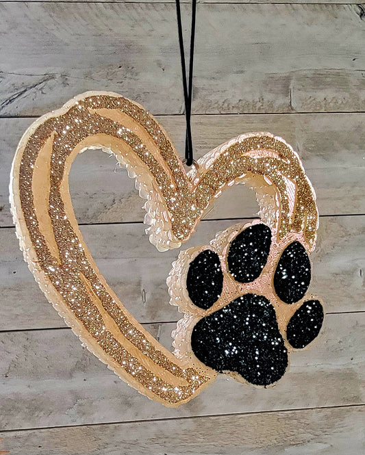Heart with Dog paw