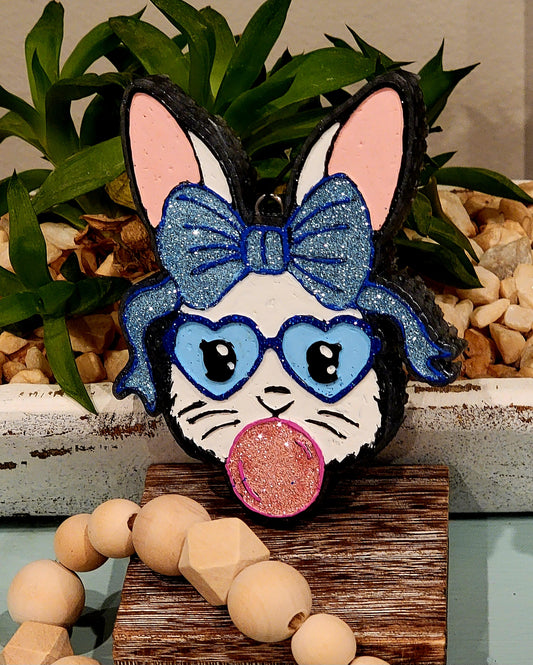 Bubble blowing bunny