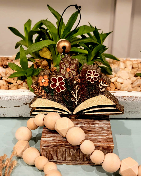 Book with flowers