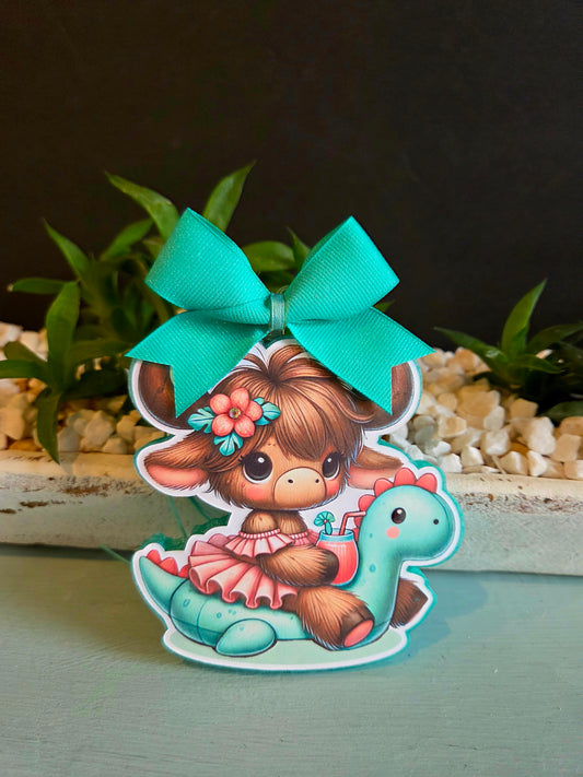 Moose on Dino Floatie