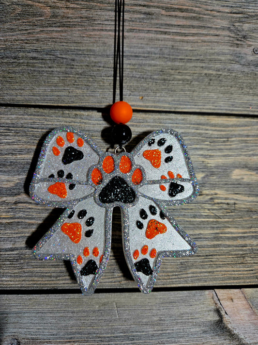 Paw Print Bow