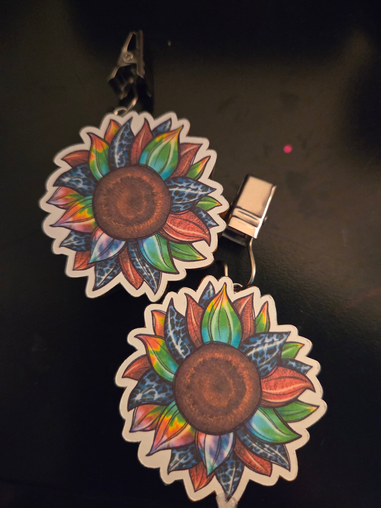 Cardstock flower vent clips set