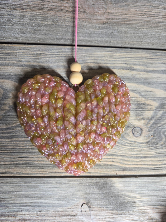 Yarn knit heart 3D