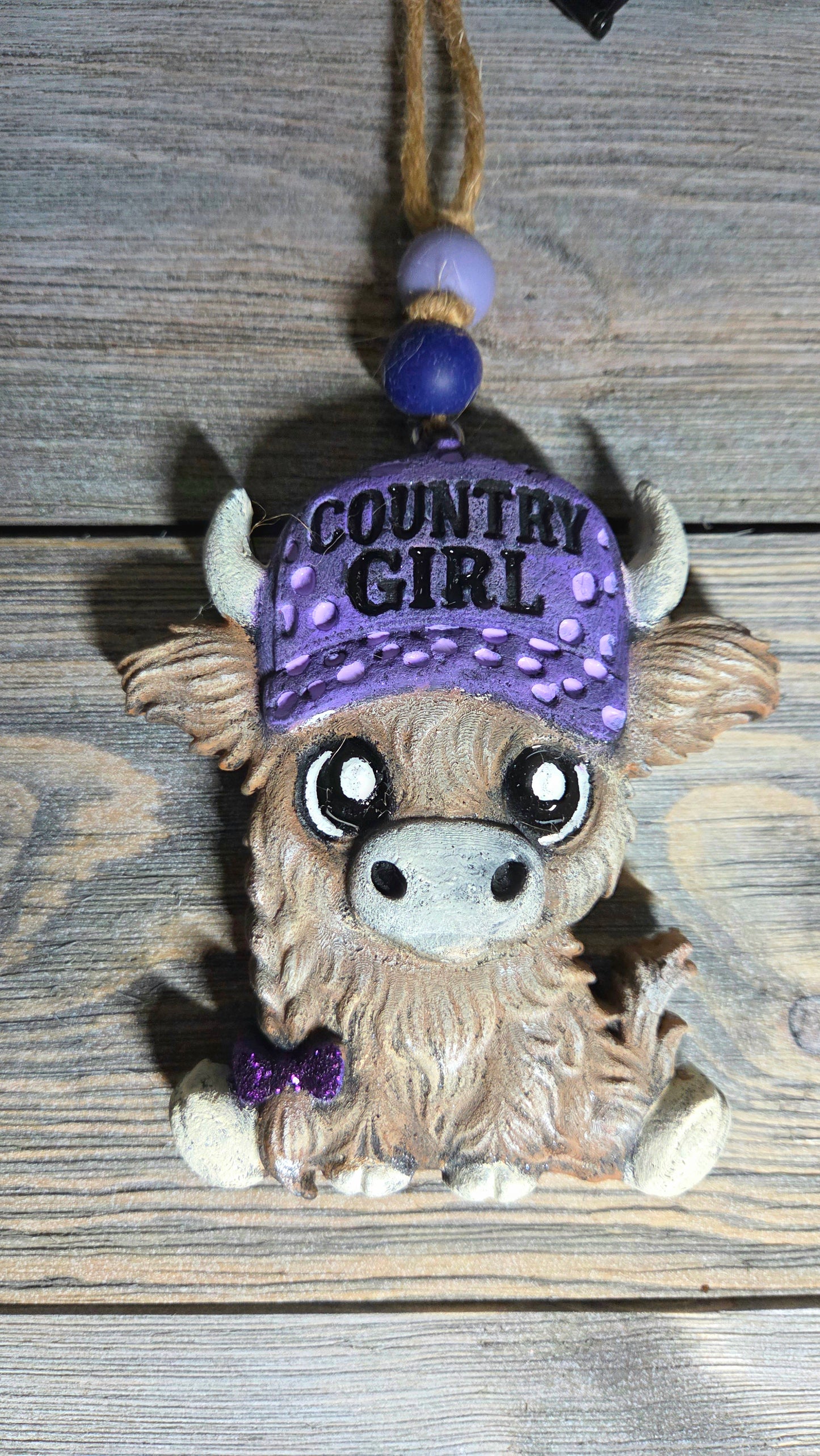 3D HIghland Cow with hat